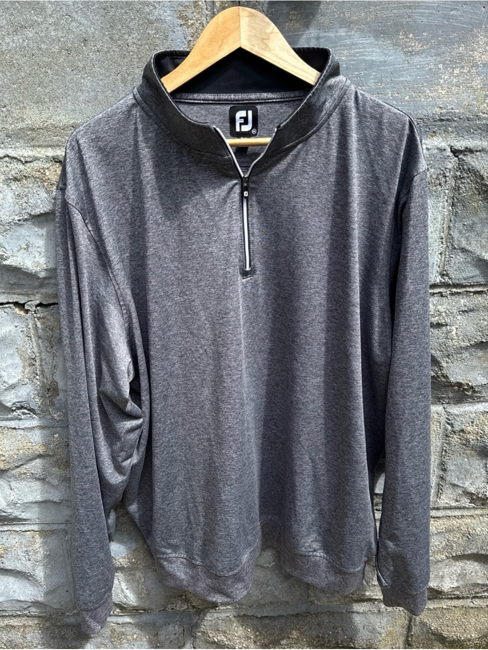 FootJoy Pullover Mens 2XL Grey 1/4 Zip Performance Stretch Golf Pullover Nylon